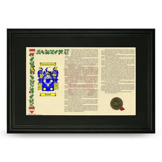 Macedo Deluxe Armorial Landscape Framed- Black