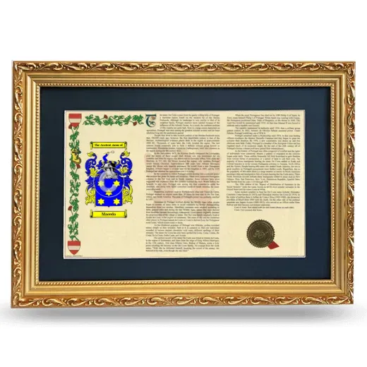 Macedo Deluxe Armorial Landscape Framed - Gold
