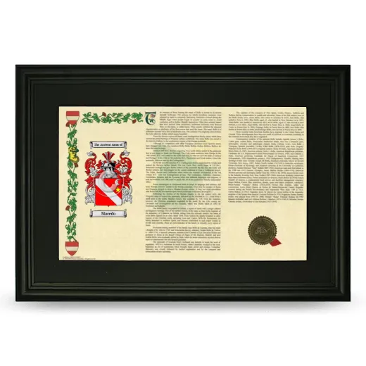 Macedo Deluxe Armorial Landscape Framed- Black