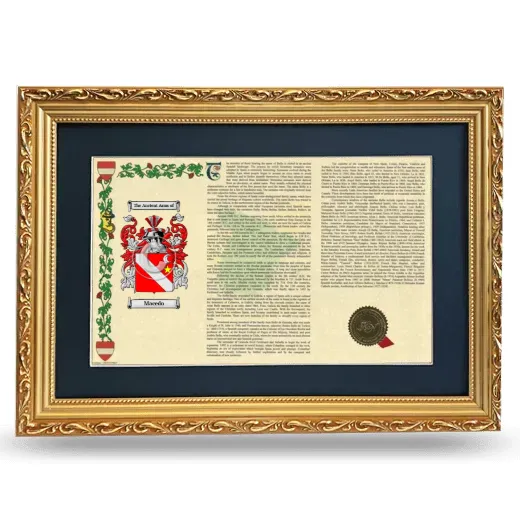 Macedo Deluxe Armorial Landscape Framed - Gold