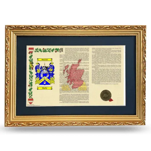 Macey Deluxe Armorial Landscape Framed - Gold
