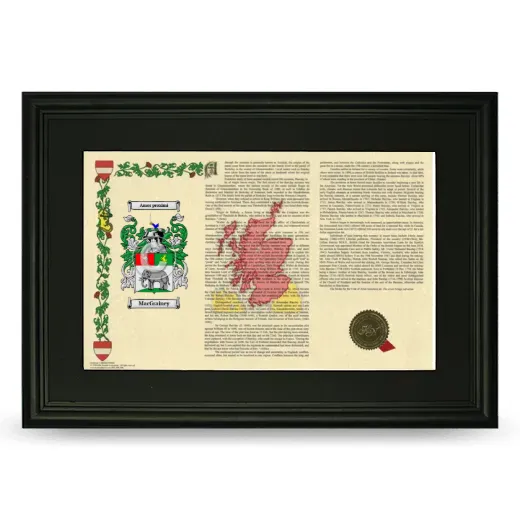 MacGrainey Deluxe Armorial Landscape Framed- Black