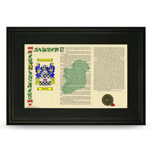 MacHan Deluxe Armorial Landscape Framed- Black