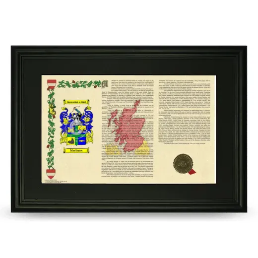 MacInnes Deluxe Armorial Landscape Framed- Black