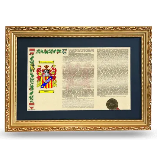 Mack Deluxe Armorial Landscape Framed - Gold