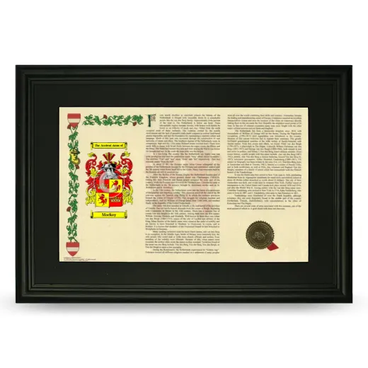 Mackay Deluxe Armorial Landscape Framed- Black