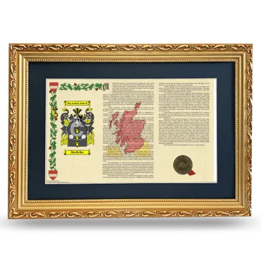 MacKellar Deluxe Armorial Landscape Framed - Gold
