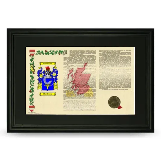MacKenzie Deluxe Armorial Landscape Framed- Black
