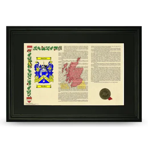 MacKey Deluxe Armorial Landscape Framed- Black