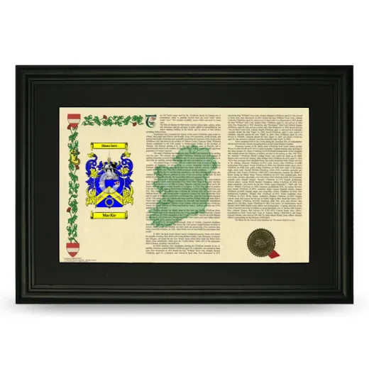 MacKie Deluxe Armorial Landscape Framed- Black