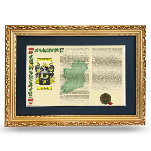MacKnight Deluxe Armorial Landscape Framed - Gold