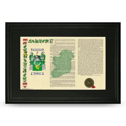 MacManus Deluxe Armorial Landscape Framed- Black