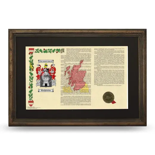 MacQuistion Deluxe Armorial Landscape Framed - Brown
