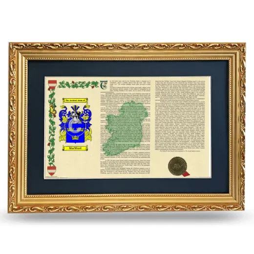 MacWard Deluxe Armorial Landscape Framed - Gold