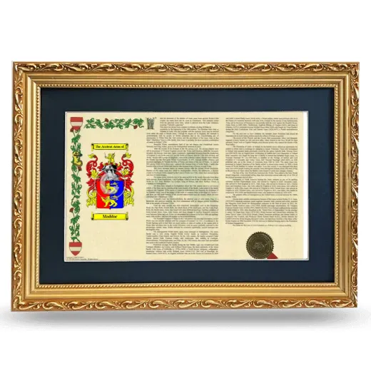Maddoc Deluxe Armorial Landscape Framed - Gold