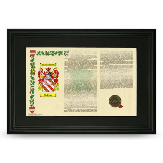 Madeleine Deluxe Armorial Landscape Framed- Black