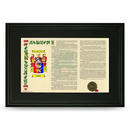 Madick Deluxe Armorial Landscape Framed- Black
