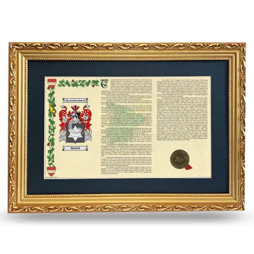 Madrid Deluxe Armorial Landscape Framed - Gold