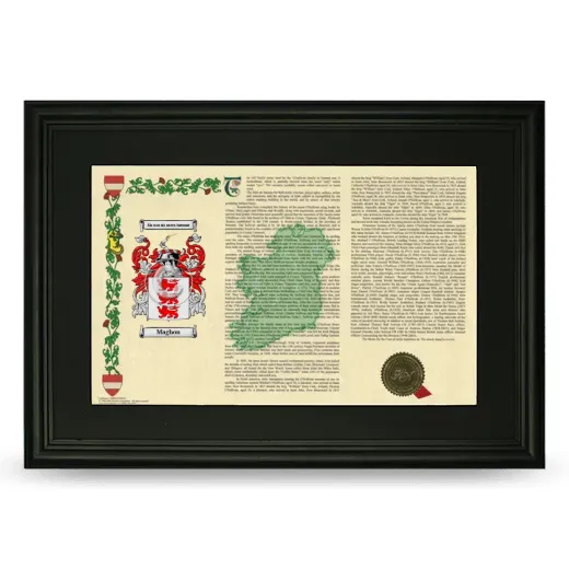 Maghon Deluxe Armorial Landscape Framed- Black