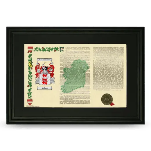 Maham Deluxe Armorial Landscape Framed- Black
