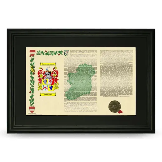 Mahoney Deluxe Armorial Landscape Framed- Black