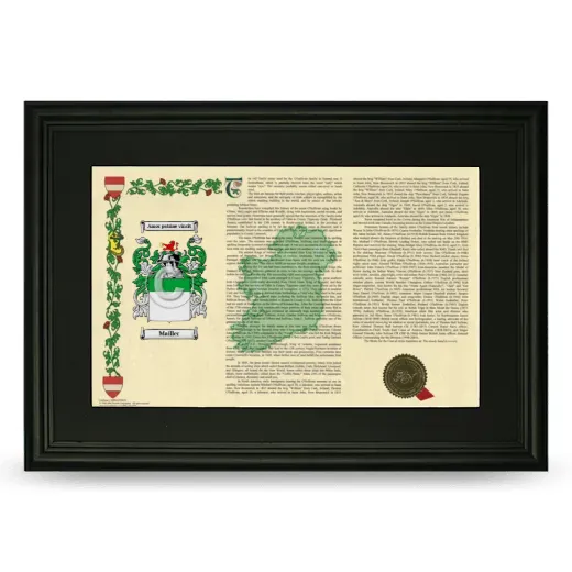 Mailler Deluxe Armorial Landscape Framed- Black