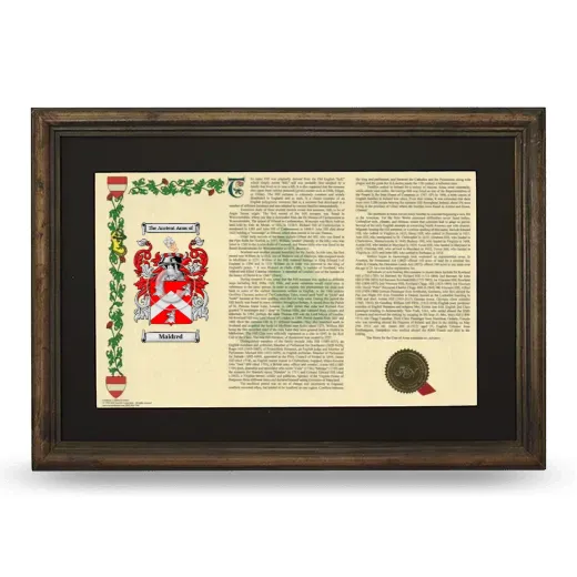 Maldred Deluxe Armorial Landscape Framed - Brown