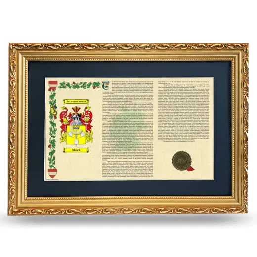 Malek Deluxe Armorial Landscape Framed - Gold