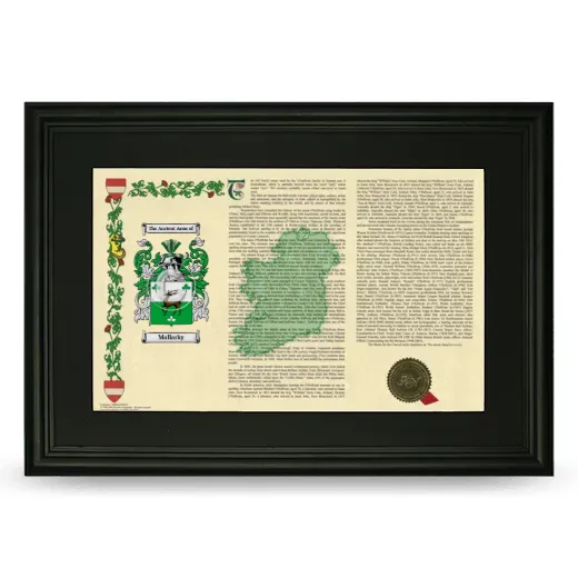 Mallarky Deluxe Armorial Landscape Framed- Black