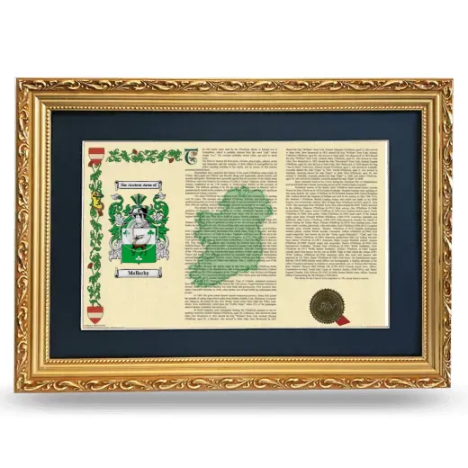 Mallarky Deluxe Armorial Landscape Framed - Gold