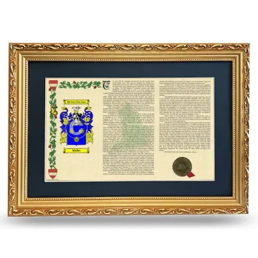 Mallet Deluxe Armorial Landscape Framed - Gold