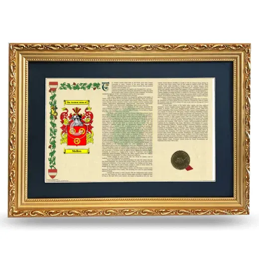 Mallon Deluxe Armorial Landscape Framed - Gold