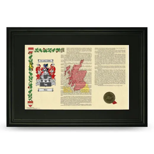 Man Deluxe Armorial Landscape Framed- Black