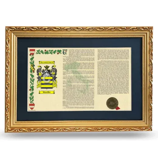 Mancillas Deluxe Armorial Landscape Framed - Gold