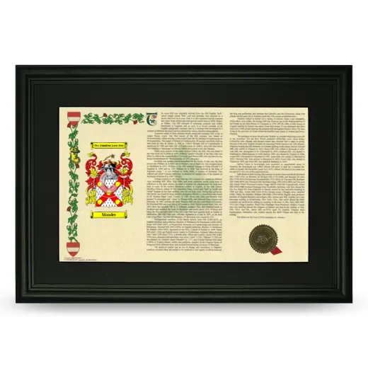 Mander Deluxe Armorial Landscape Framed- Black