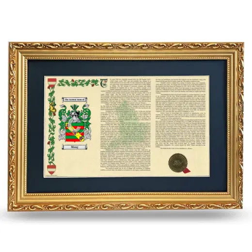 Mang Deluxe Armorial Landscape Framed - Gold