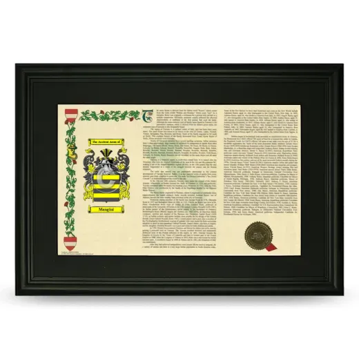 Mangini Deluxe Armorial Landscape Framed- Black