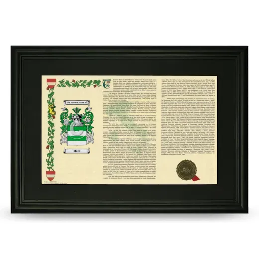 Mani Deluxe Armorial Landscape Framed- Black