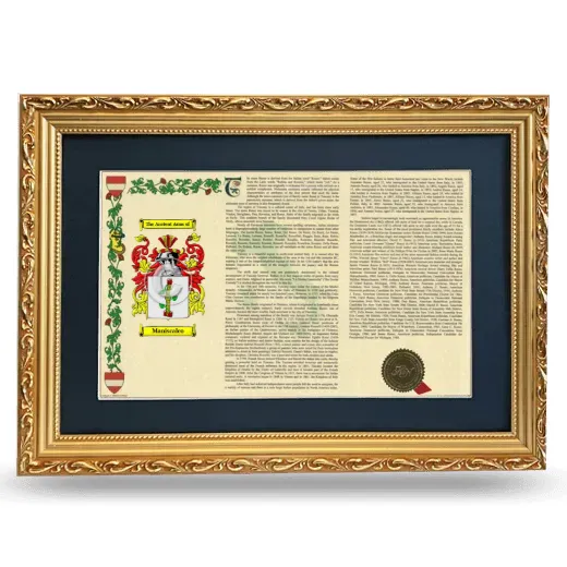 Maniscalco Deluxe Armorial Landscape Framed - Gold