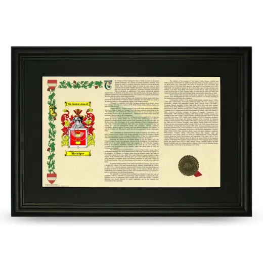 Manrique Deluxe Armorial Landscape Framed- Black