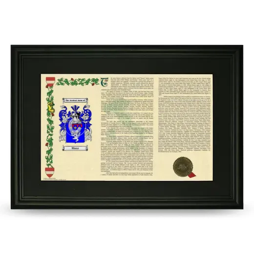 Manz Deluxe Armorial Landscape Framed- Black