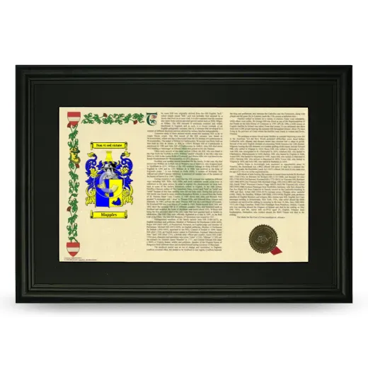 Mapples Deluxe Armorial Landscape Framed- Black