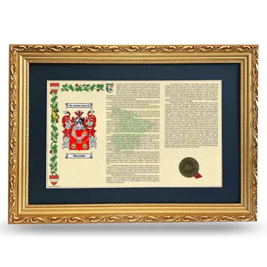 Maranda Deluxe Armorial Landscape Framed - Gold