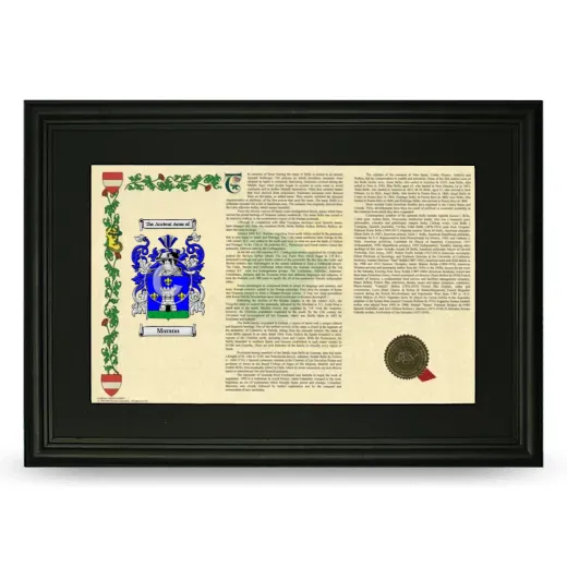 Marano Deluxe Armorial Landscape Framed- Black