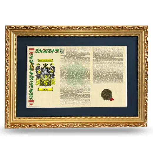 Marcily Deluxe Armorial Landscape Framed - Gold