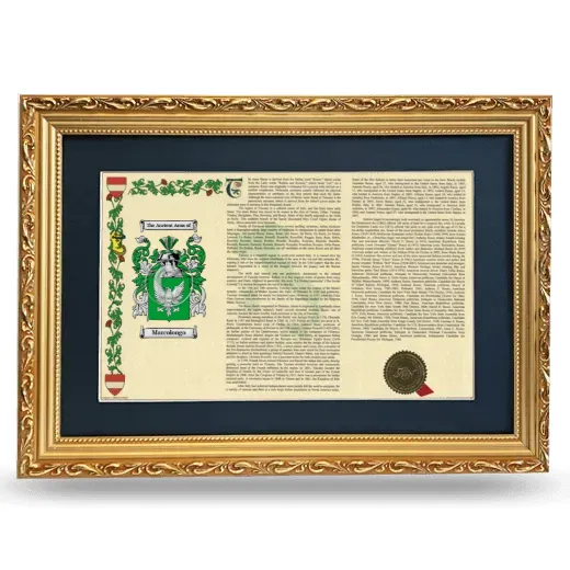 Marcolongo Deluxe Armorial Landscape Framed - Gold