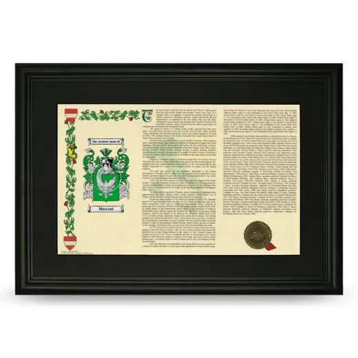 Marconi Deluxe Armorial Landscape Framed- Black