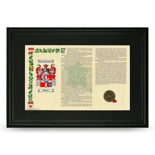 Marest Deluxe Armorial Landscape Framed- Black