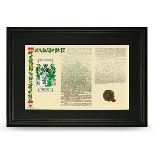 Marietta Deluxe Armorial Landscape Framed- Black