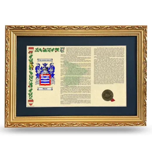 Marin Deluxe Armorial Landscape Framed - Gold